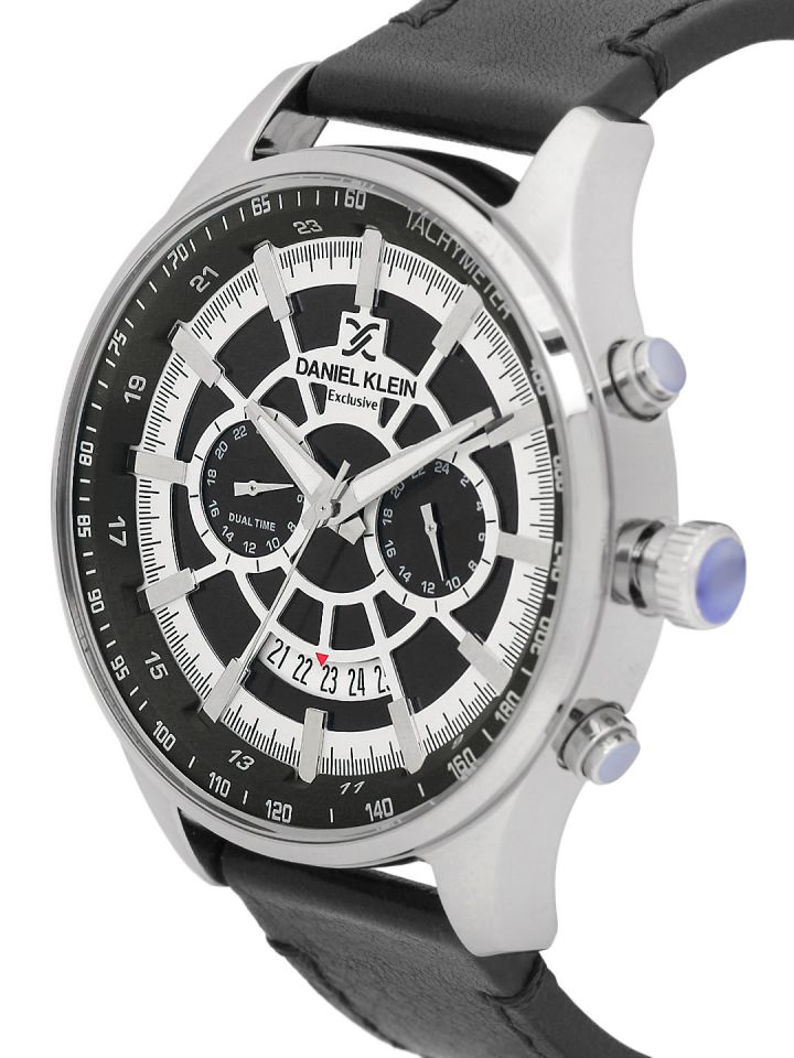Daniel Klein Exclusive Men Gunmetal Toned White Analogue Watch 11353 2