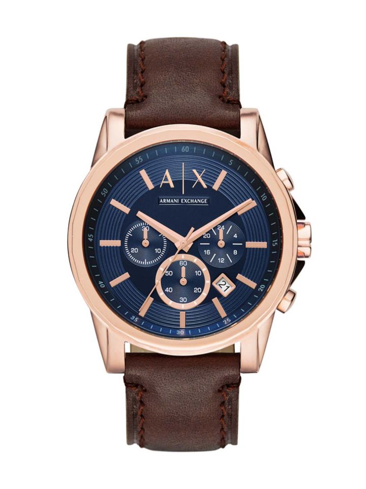 Armani exchange blue chronograph watch cheap