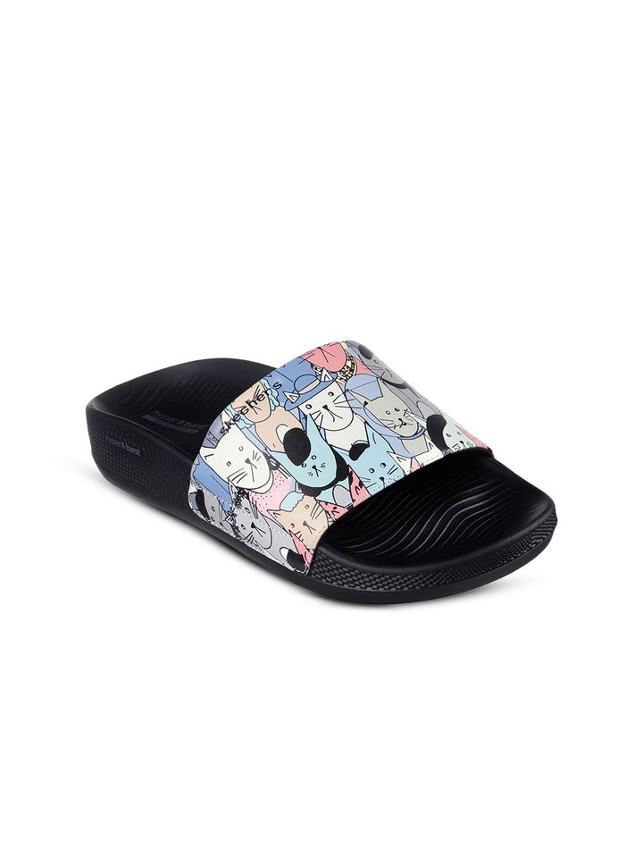 Buy Skechers Women Printed Open Toe Slip On Sliders - Flip Flops