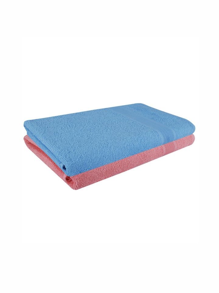 Buy Dollar Blue Pink Pieces Cotton 400 GSM Bath Towels Bath