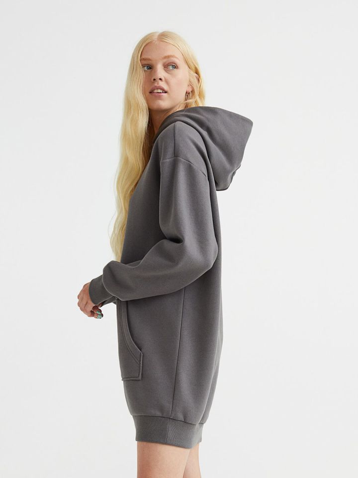 Oversized hooded sweatshirt dress outlet