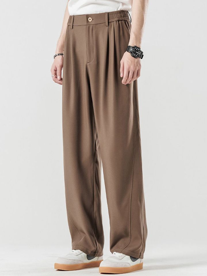 Buy StyleCast Men Wrinkle Free Regular Pleated Trousers Trousers