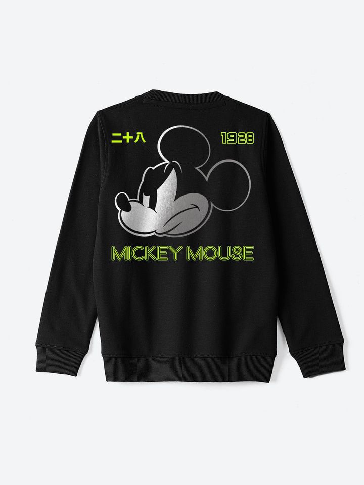 Buy YK Disney Boys Mickey Mouse Reflective Print Sweatshirt