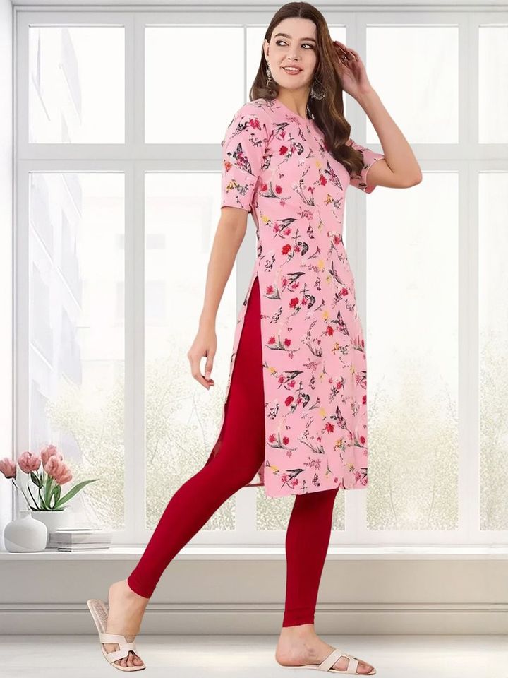 Buy SZN Ethnic Motifs Round Neck Straight Kurtas Kurtas for