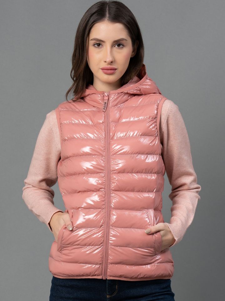 Pink hooded vest online