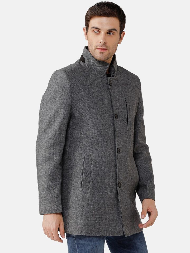 Mens gray on sale wool overcoat