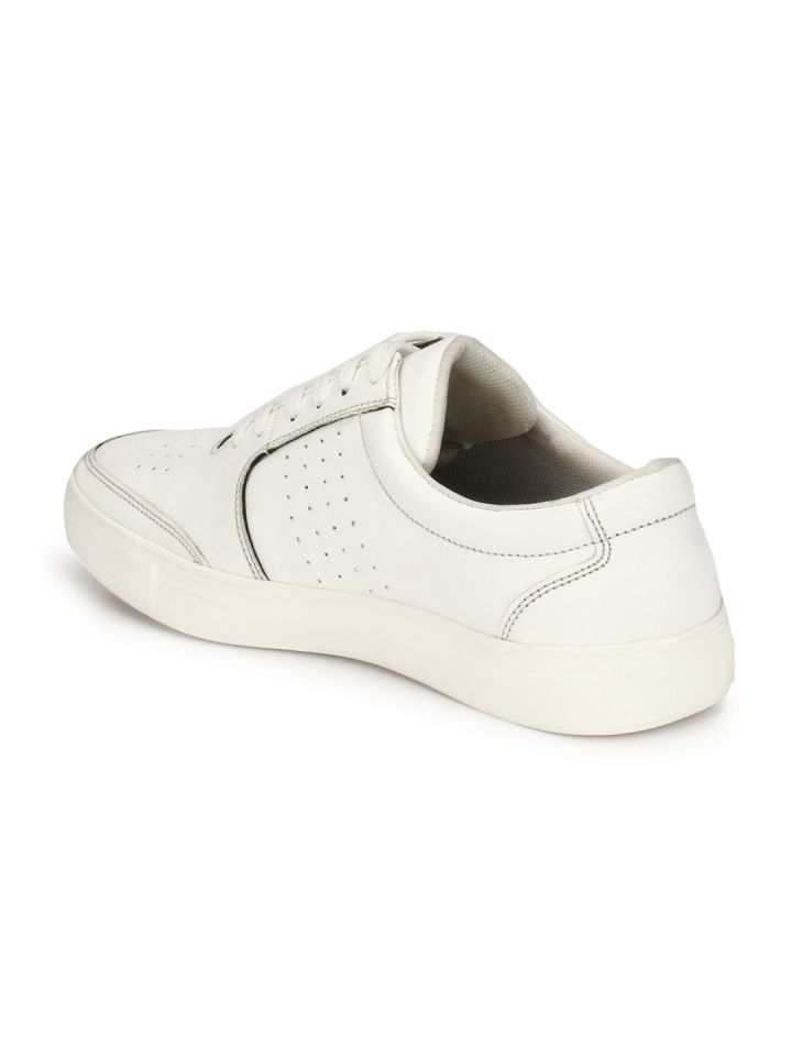 Buy Afrojack Men White Perforated Sneakers Casual Shoes For Men