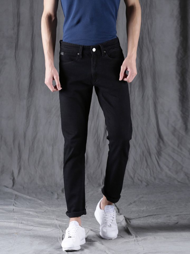 Buy WROGN Men Black Slim Fit Mid Rise Clean Look Stretchable Jeans