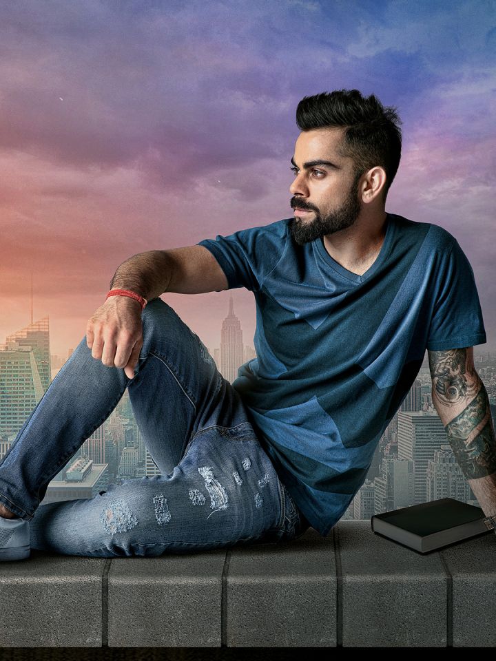 Wrogn blue t shirt 2025