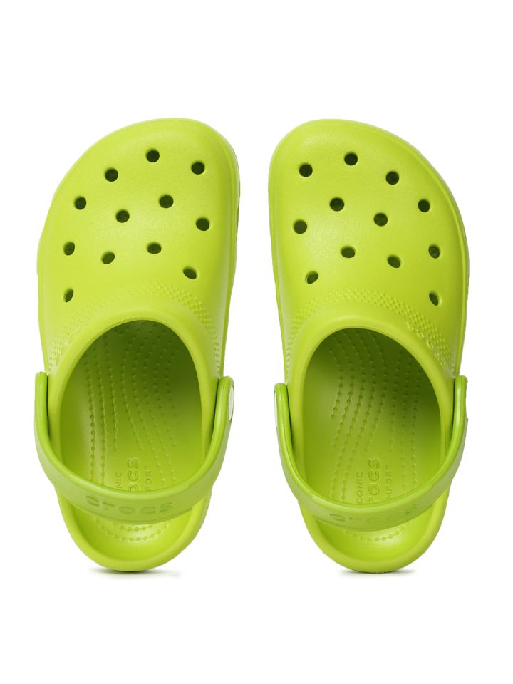 Lime green clogs top