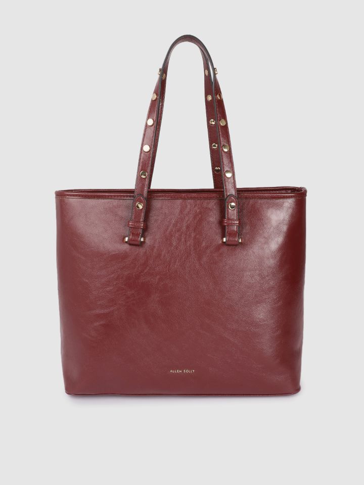 Buy Allen Solly Maroon Solid Shoulder Bag Handbags for Women