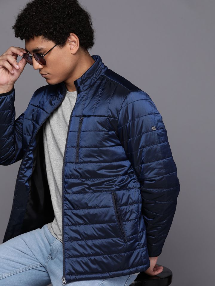 Allen Solly Men Navy Blue Padded Jacket