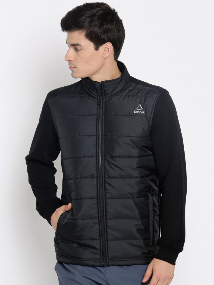 Buy Reebok Men Black Solid Padded Jacket Jackets for Men