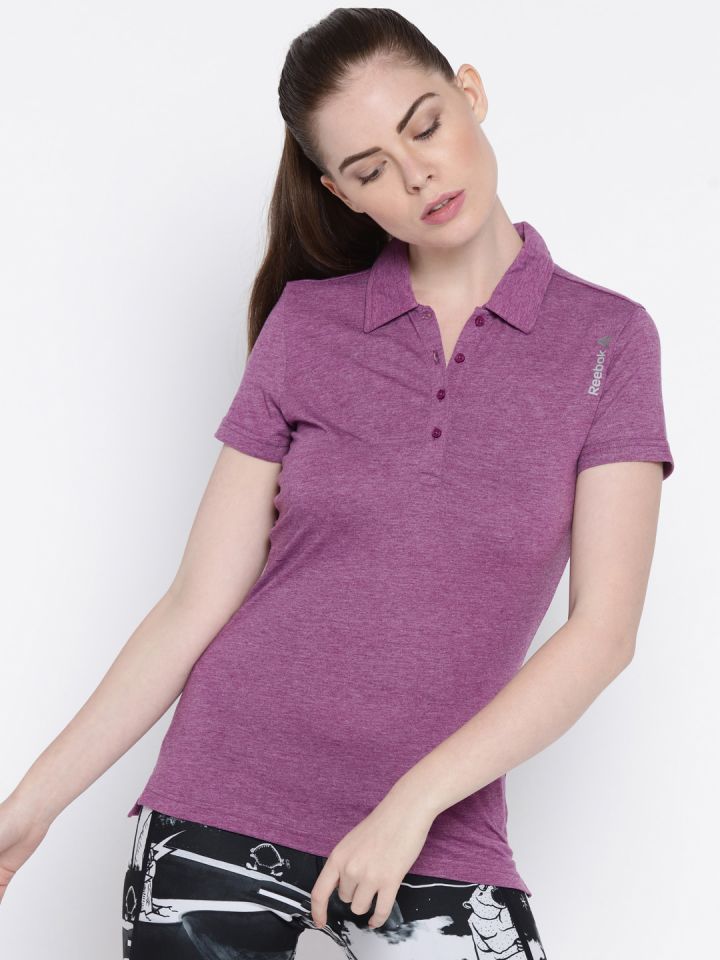 Reebok polo hotsell shirts womens purple