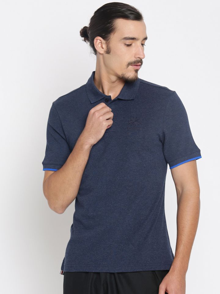 Buy Reebok Classic Men Navy Blue F PIQUE Polo T Shirt Tshirts