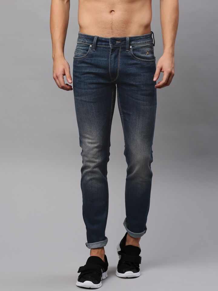 Buy HRX By Hrithik Roshan Men Blue Skinny Fit Mid Rise Clean Look