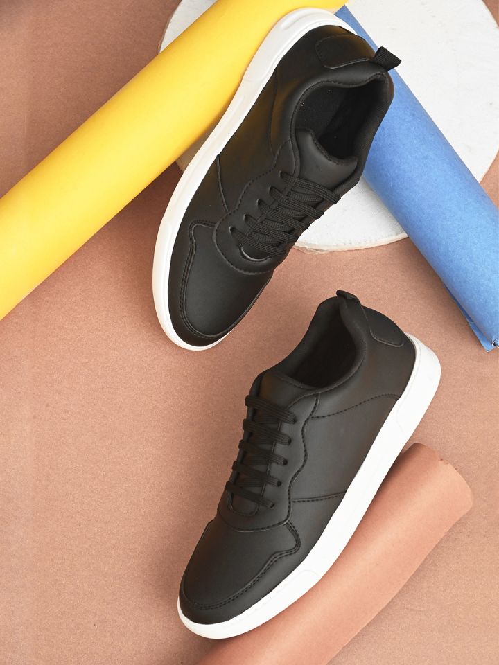 Buy Mast Harbour Men Black Solid Sneakers Casual Shoes for