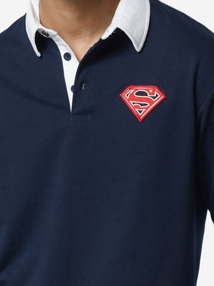 Buy The Souled Store Men Superman Made Of Steel Pure Cotton Polo