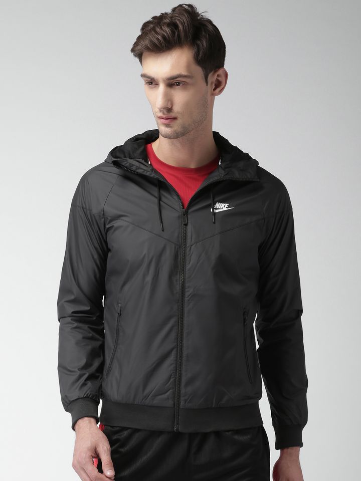 Buy Nike Men Black Solid Sporty Jacket 