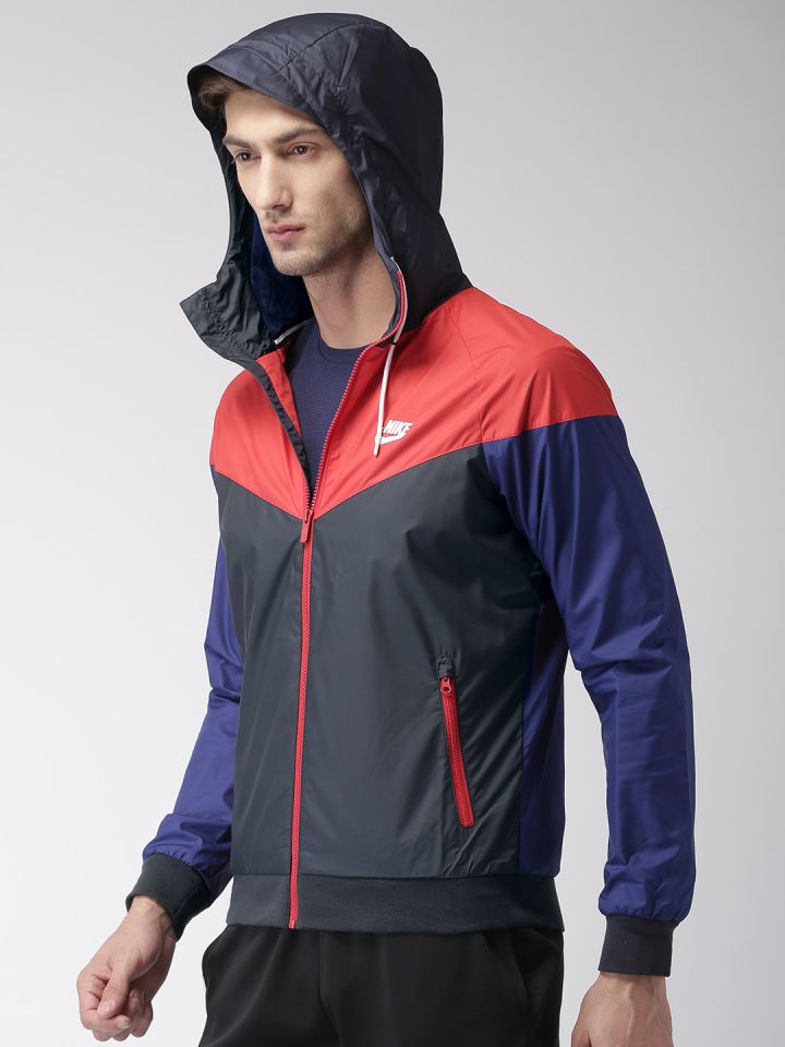 Nike blue red white jacket sales