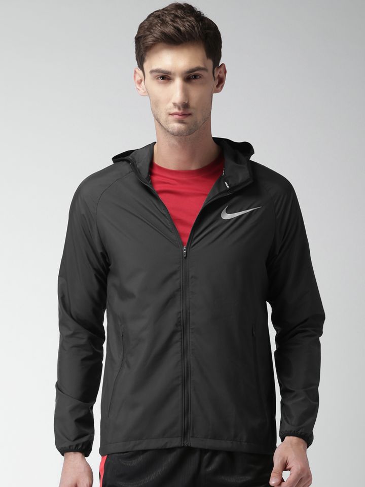 Buy Nike Men Black Solid Sporty Jacket 