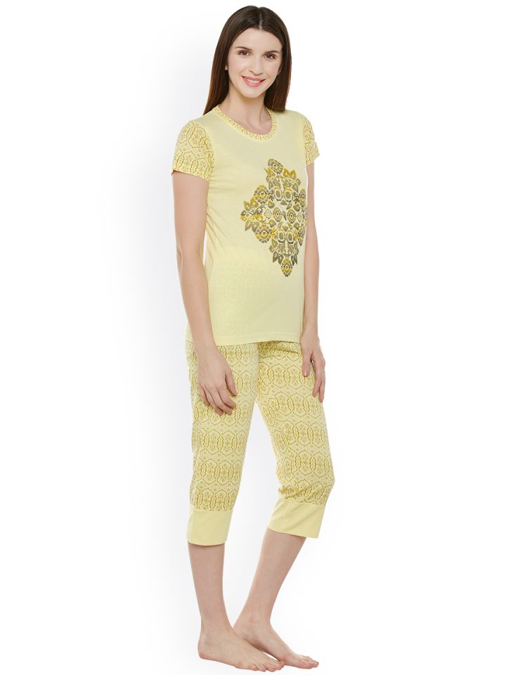 Buy Duke Yellow Printed Nightsuit BBAPLDK34376 Night Suits for