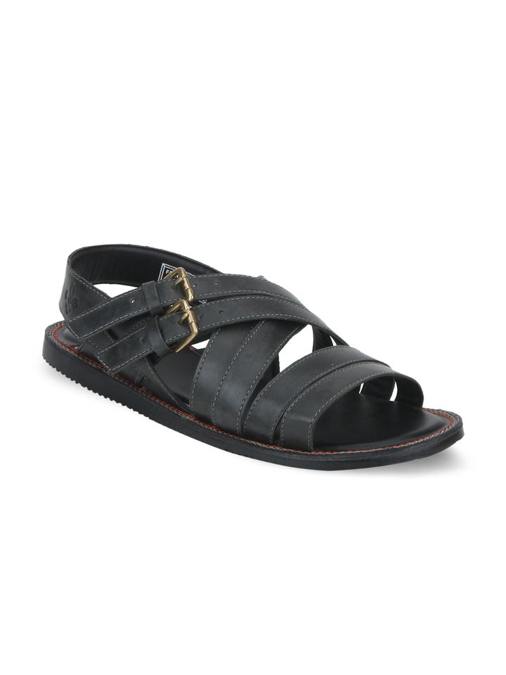red tape mens leather velcro closure sandals