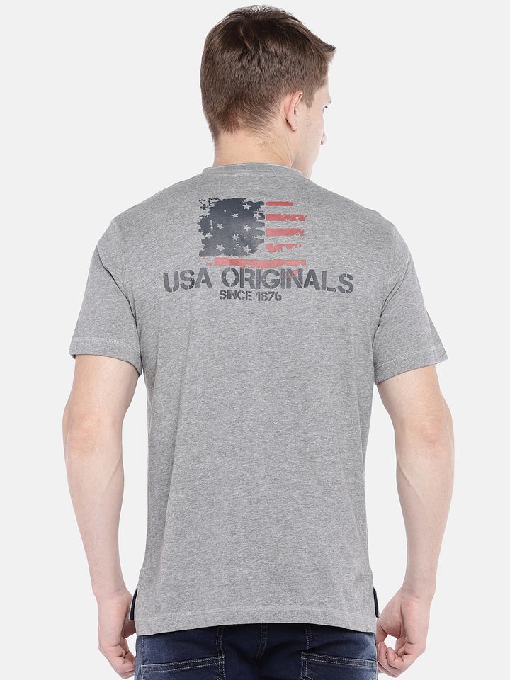Buy Jockey Men Grey Melange Henley Neck 