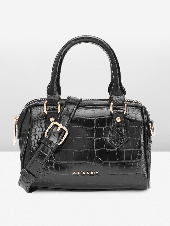 Allen solly black solid handheld bag clearance