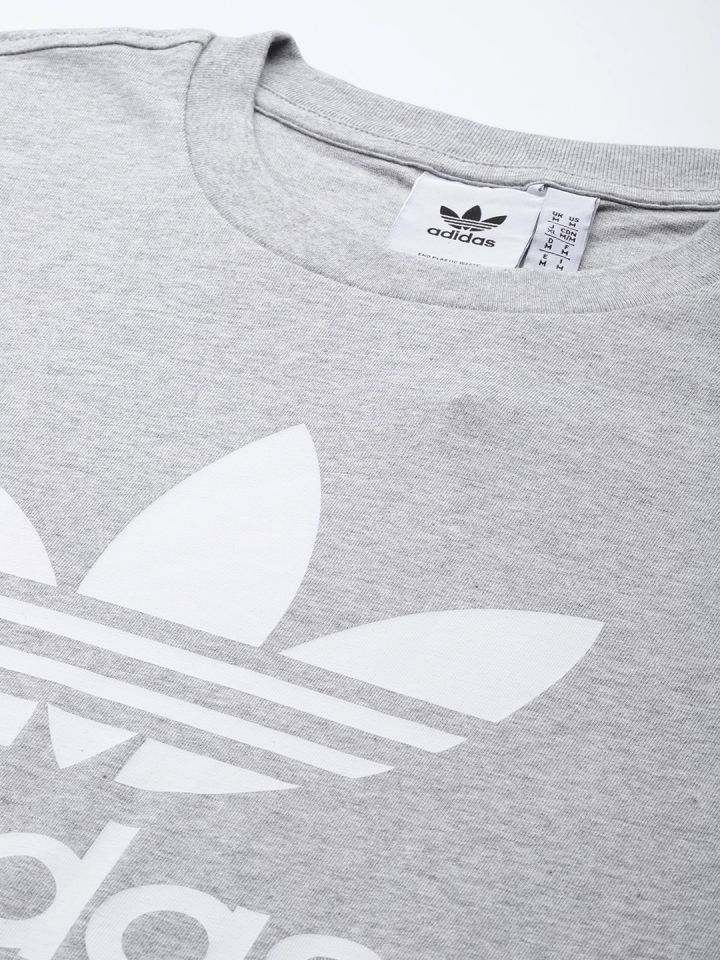 ADIDAS Originals Brand Logo Printed Trefoil Pure Cotton T shirt