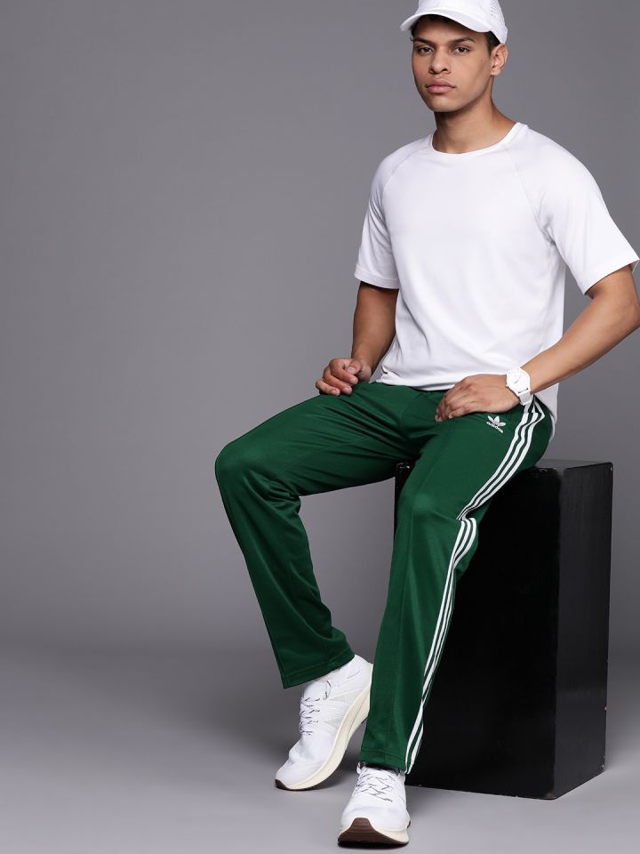 Mens green adidas track pants store