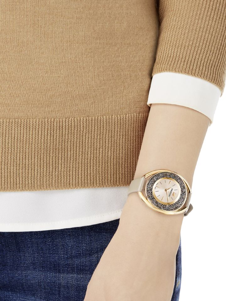 Crystalline oval watch swarovski sales