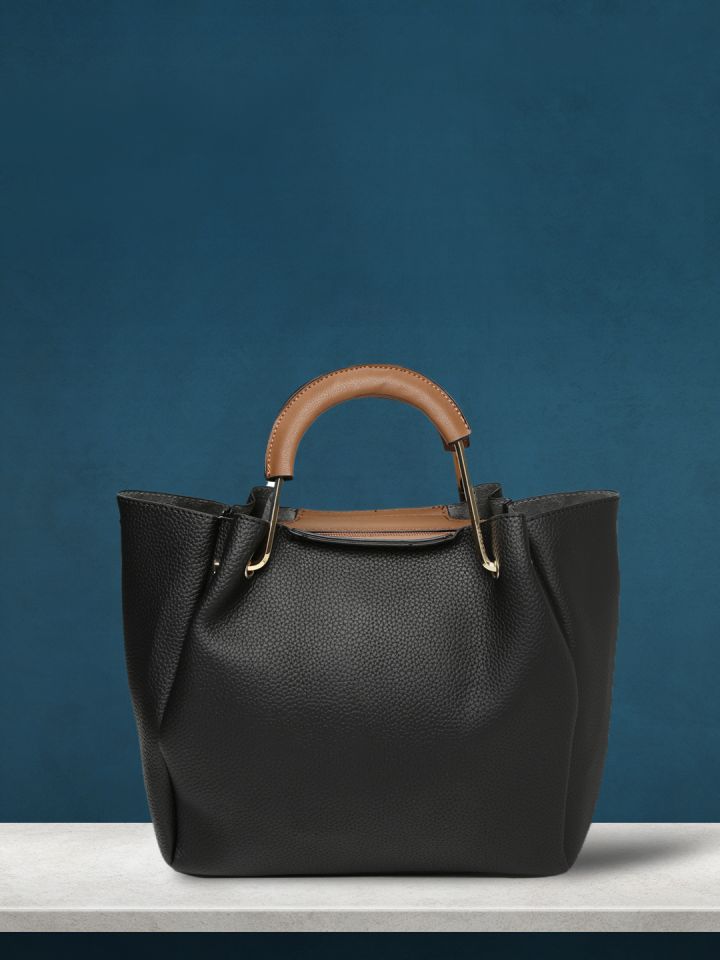 Buy DressBerry Black Solid Handheld Bag Handbags for Women