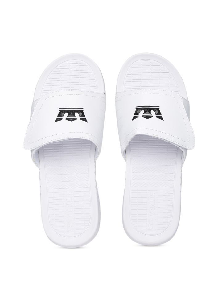 Supra Men White Solid Sliders