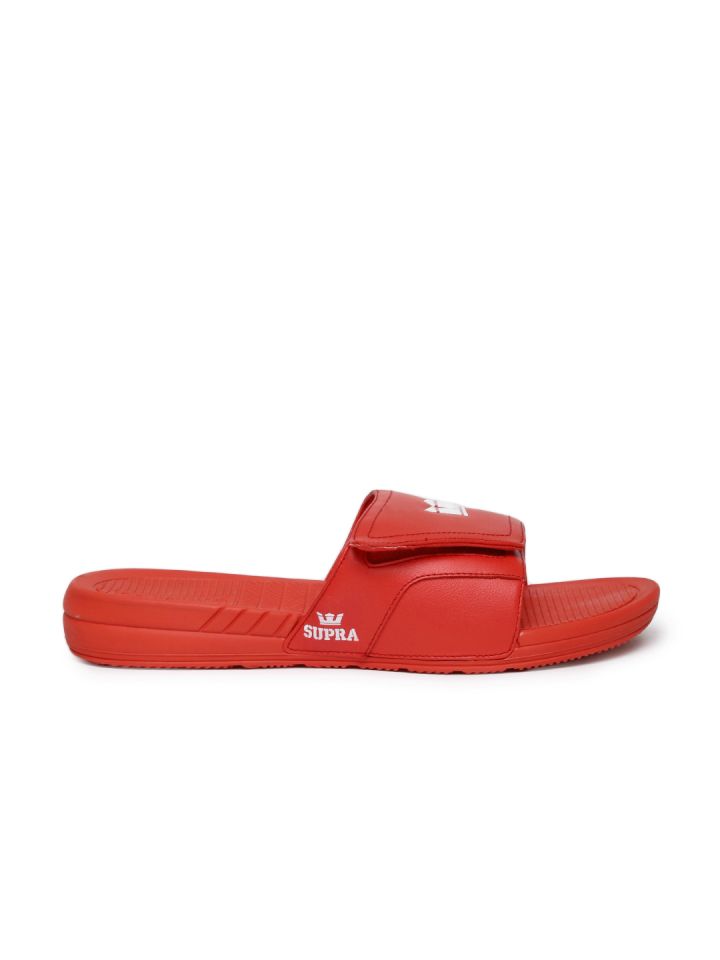 Supra Men Red Solid LOCKER Sliders