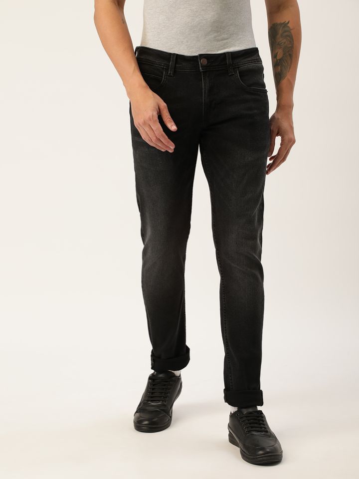 Buy Peter England Better Jeans Company Men Black Skinny Fit Low