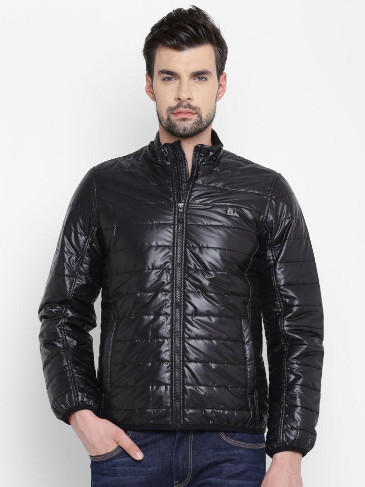 Buy Louis Philippe Men Black Solid Quilted Jacket Jackets for
