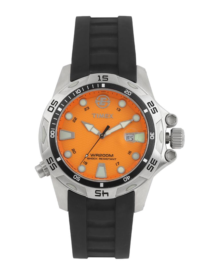 Timex orange deals dial