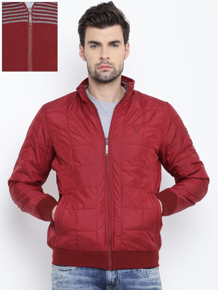 Buy Allen Solly Men Maroon Solid 