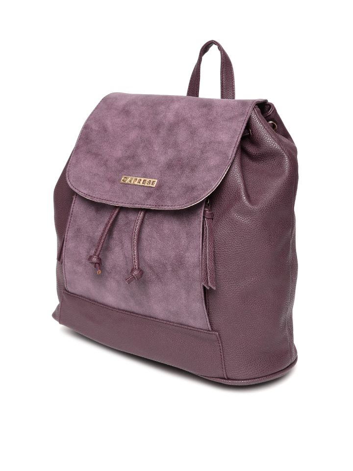 Buy Caprese Women Maroon Solid Backpack Backpacks for Women