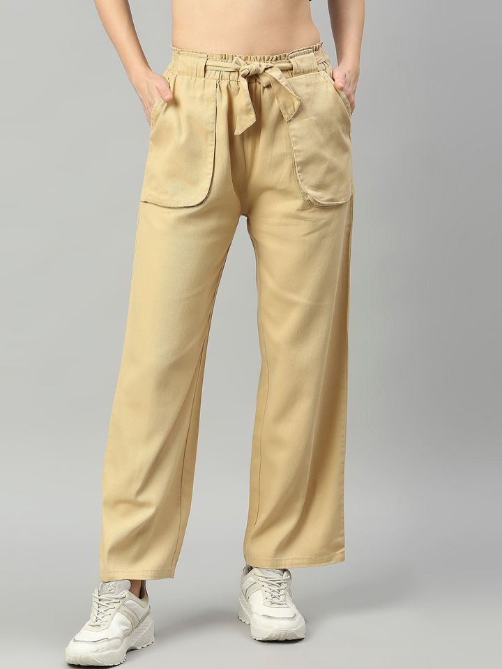 Buy Cream Trousers & Pants for Women by High Star Online