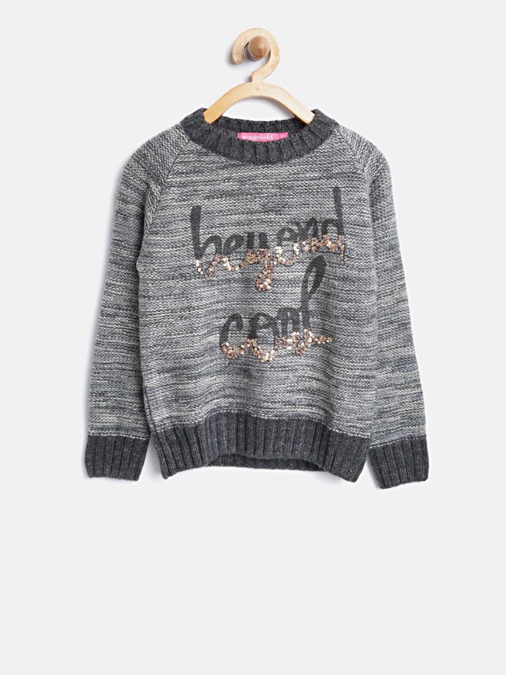 girls grey sweater