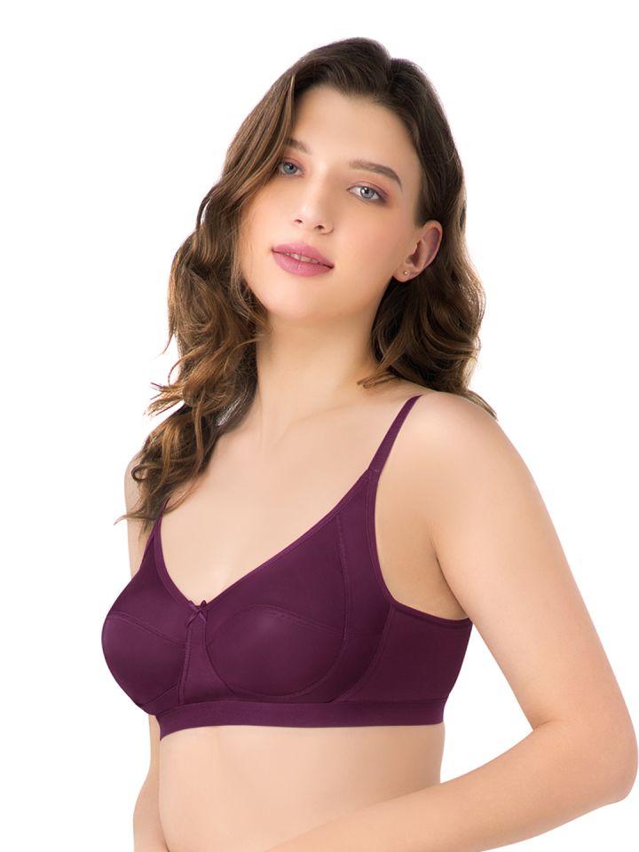 Buy Amante Cool Contour Non-Padded Non-Wired High Coverage Bra - Nude (36C)  Online