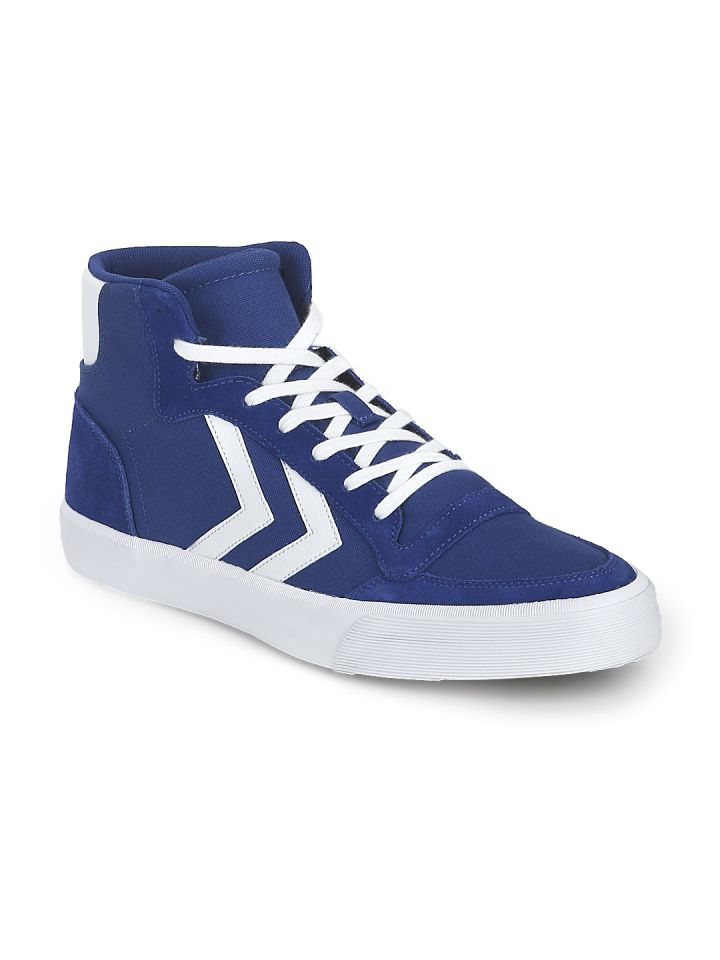 blue high top sneakers
