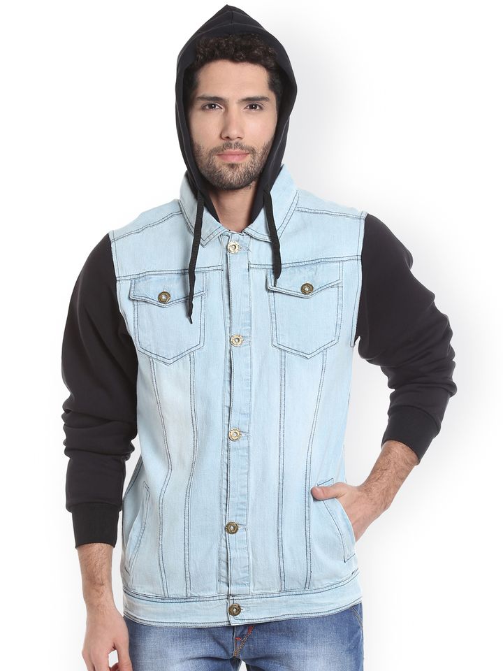 Buy Campus Sutra Men Blue Solid Denim 