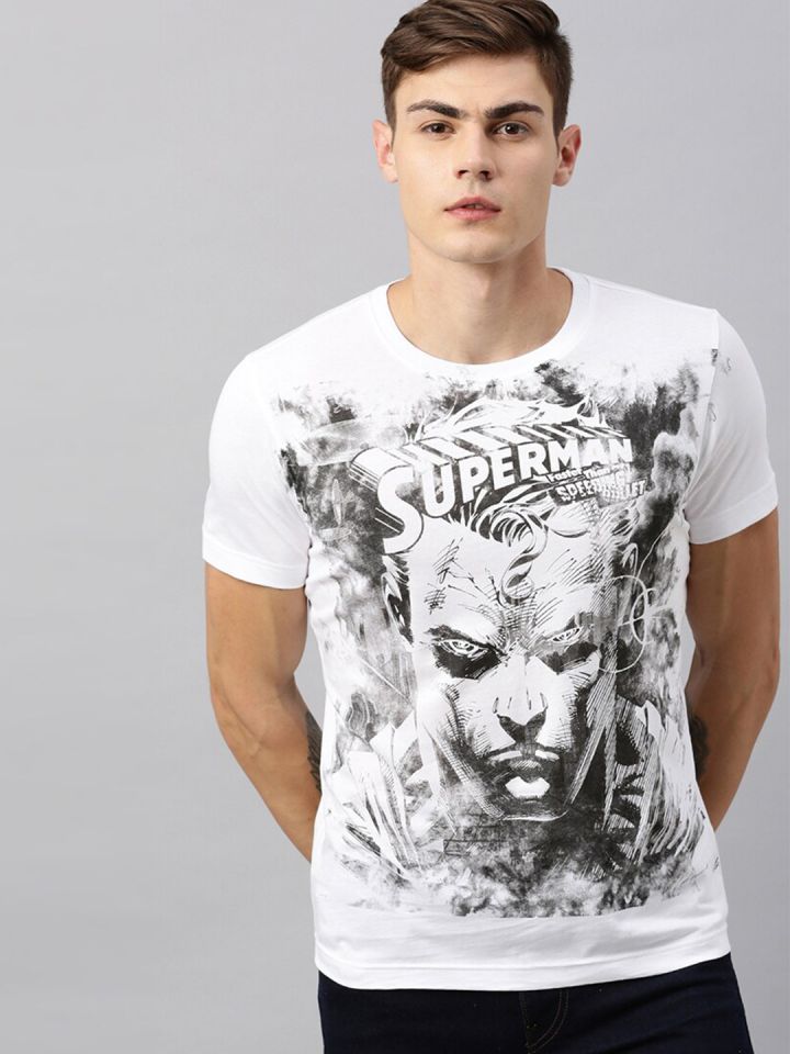 Superman t shirt outlet black and white
