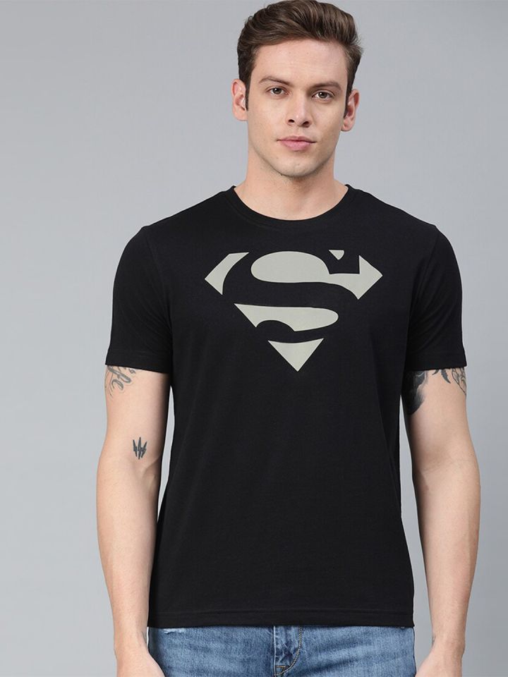 Black superman t on sale shirt
