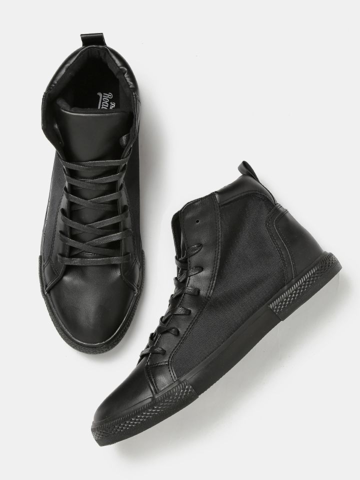 Black shoes myntra deals