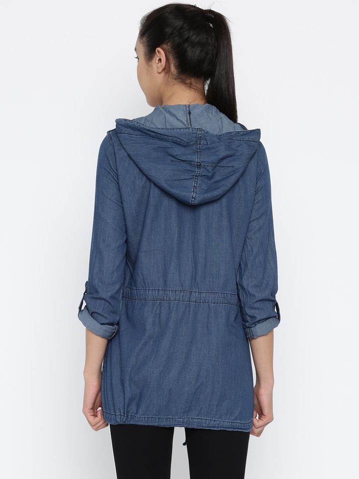 forever 21 hooded denim jacket