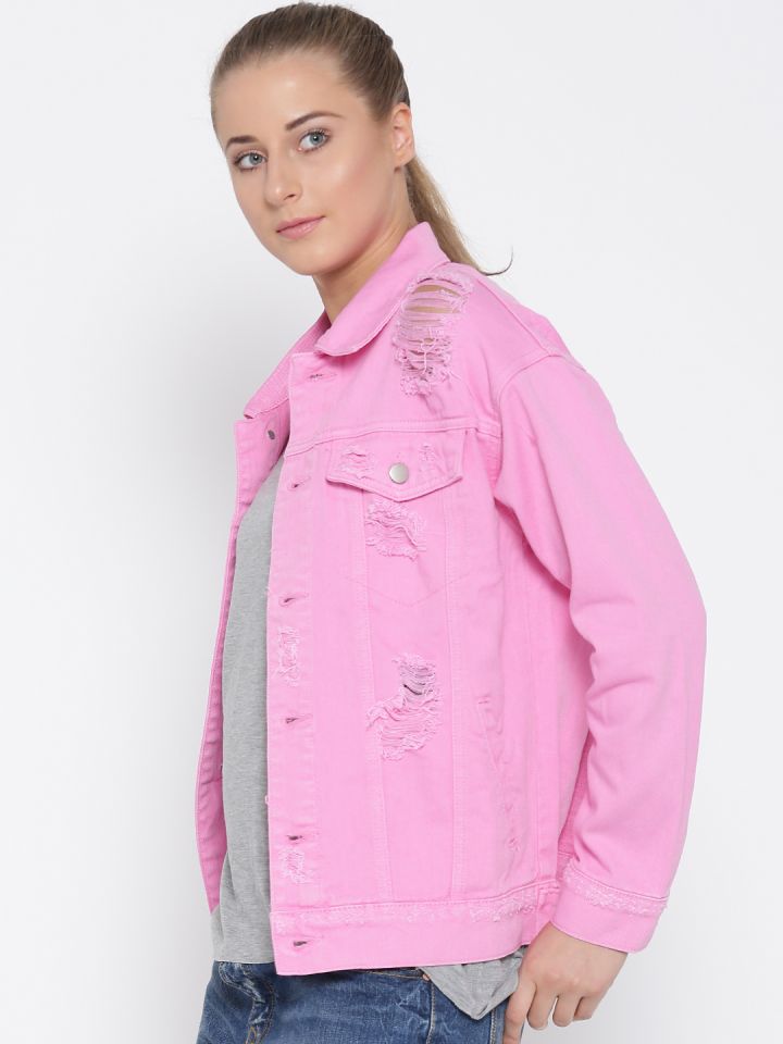 Pink jean top jacket forever 21